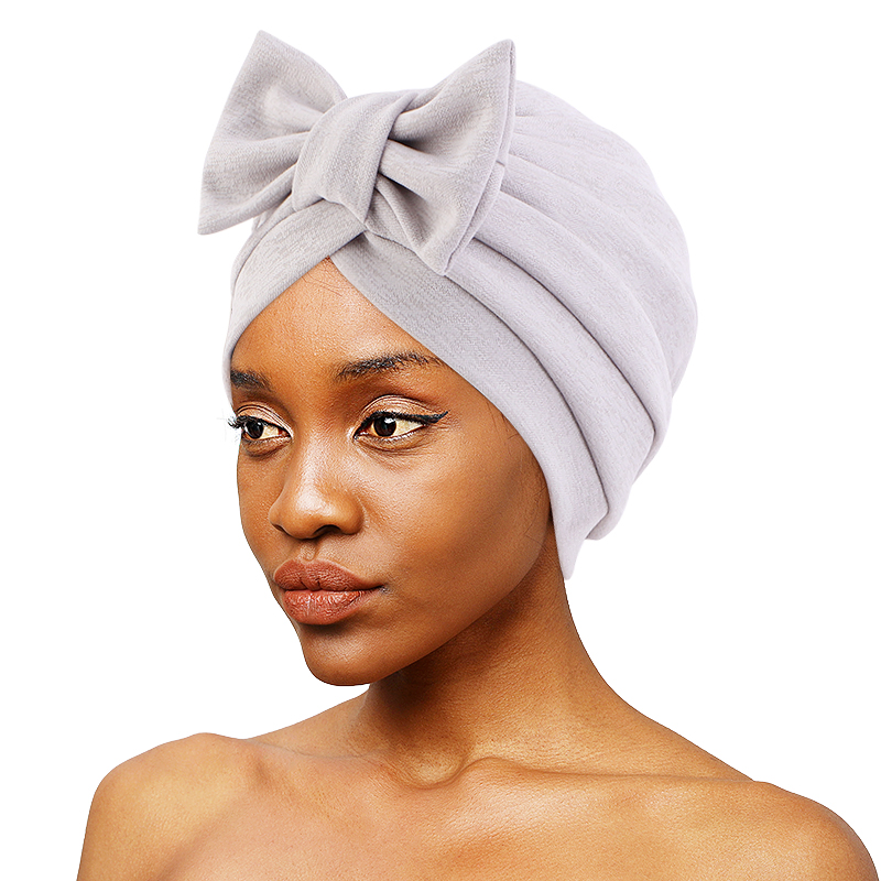Wholesale High Quality turban wrap Manufacturer –  TJM-292 Muslim bowknot turban head wrap – GATHERTOP