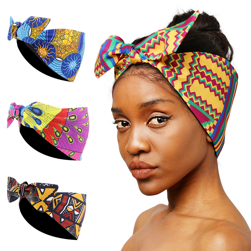 Wholesale High Quality designer headbands Suppliers –  African print satin linner turban headband JD-1002F – GATHERTOP