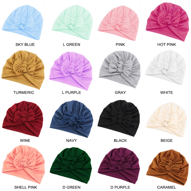 baby bowknot turban colors