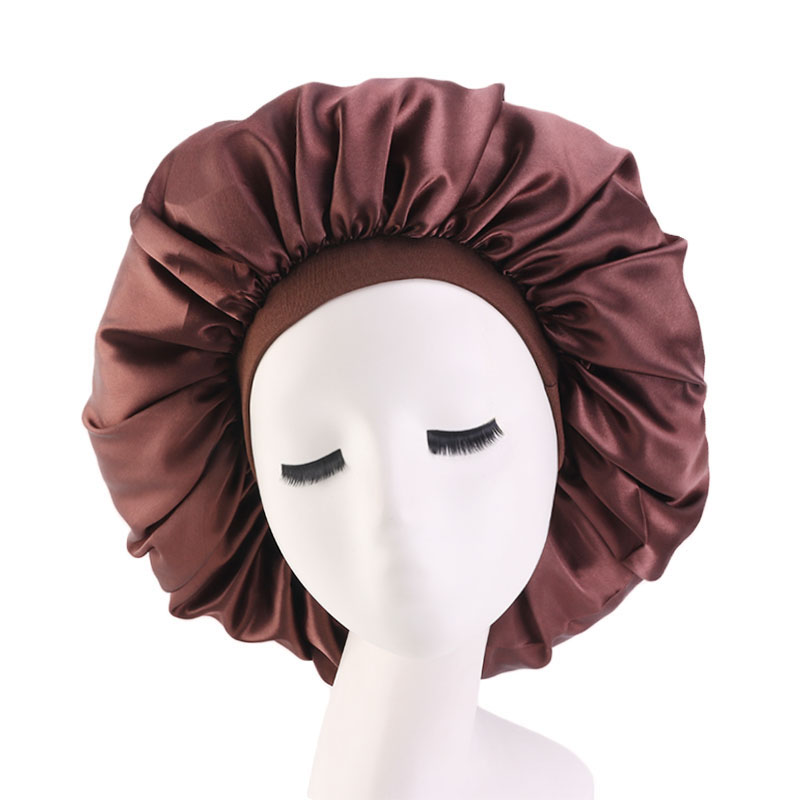 Large size stertchy headband satin bonnet TJM-405A