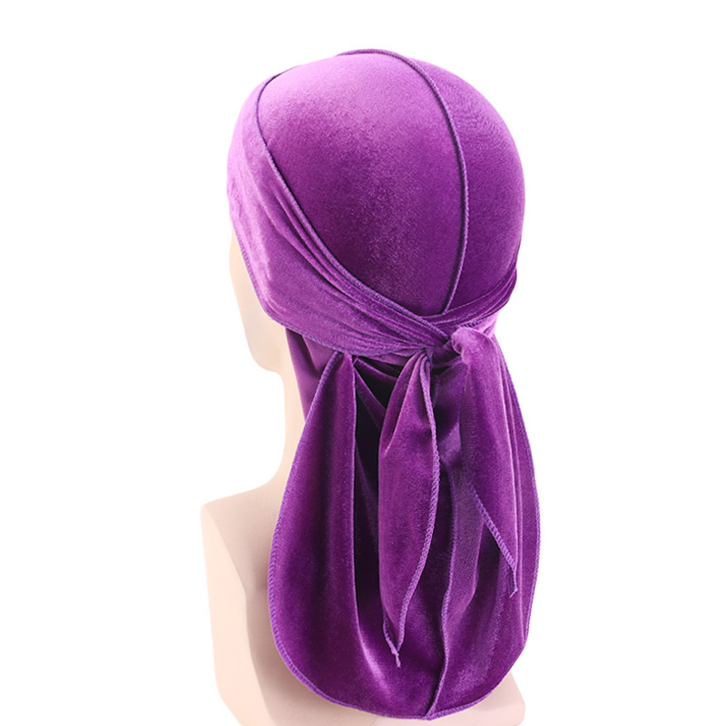 TJM-05B1 Velvet durag do rag head wrap  headwrap