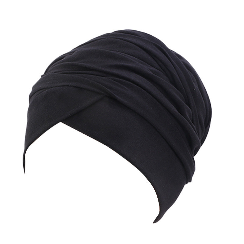 Plain stretchy turban headscarf head wrap TJM-440