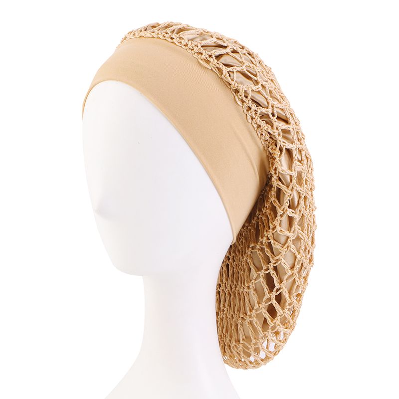 Crochet hair snood satin bonnet TJM-400