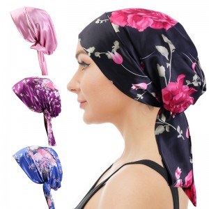 Best headwraps for women Supplier –  Satin head wrap headscarf with tied band TJM-226 – GATHERTOP