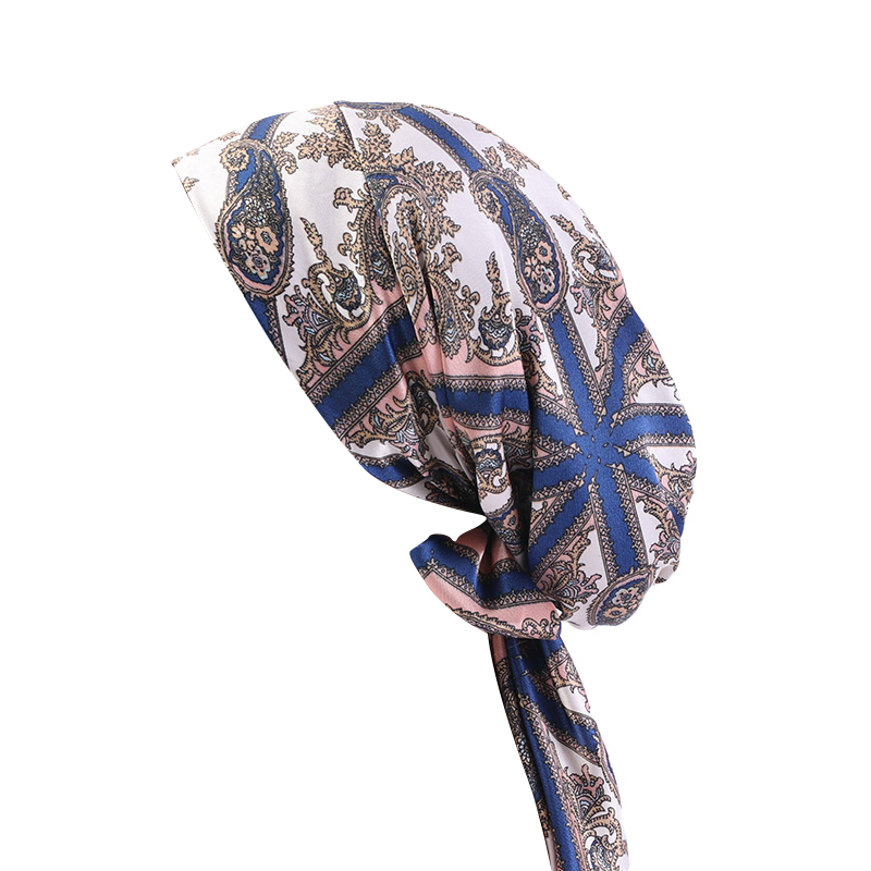 Satin head wrap headscarf with tied band TJM-226