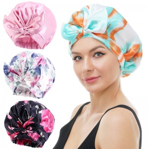 Wholesale High Quality long shower cap Supplier –  Reusable shower cap with tied band JD-1302B – GATHERTOP