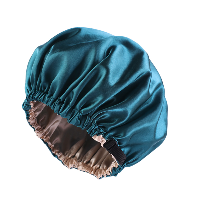 Adjustable double layer satin bonnet TJM-256C-4