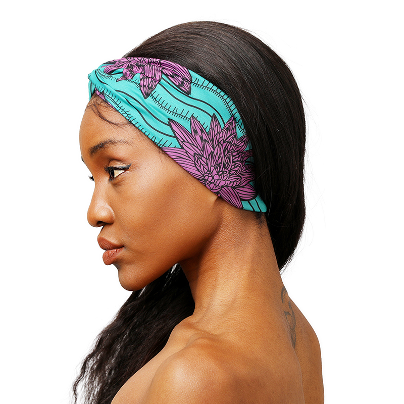 African pattern twist turban headband JD-1103F