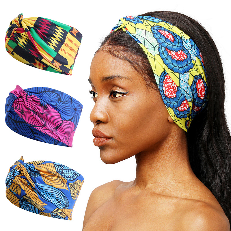 Best sports headband Manufacturer –  African pattern twist turban headband JD-1103F – GATHERTOP