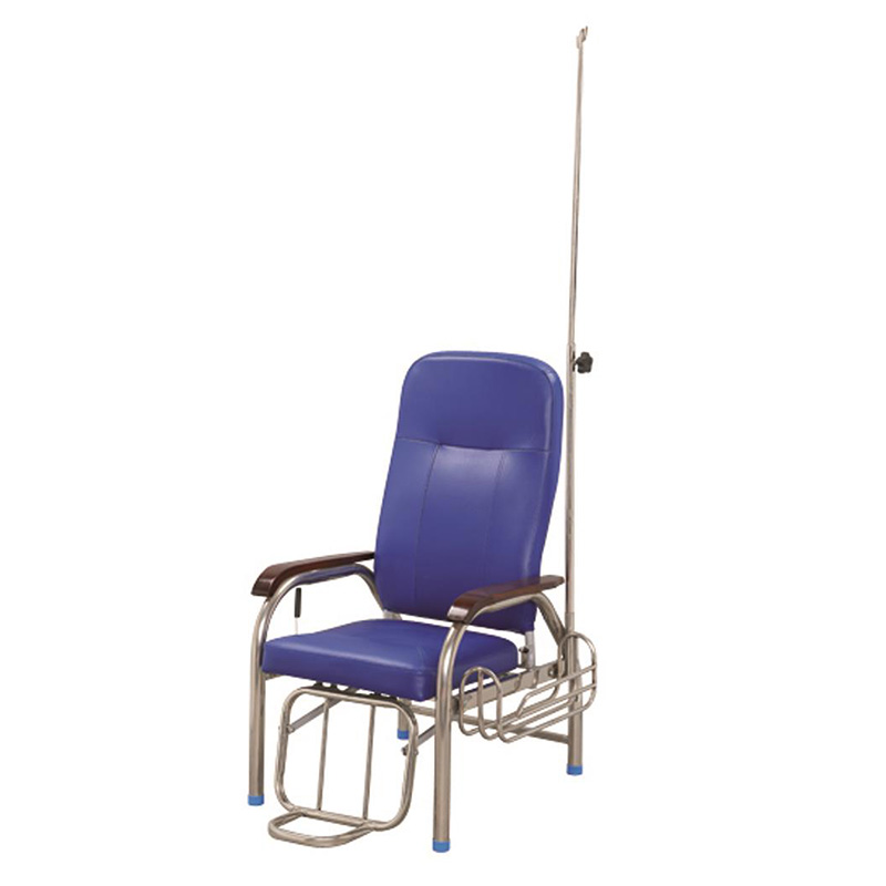 Online Exporter Medical Utility Cart - Backrest and Legrest Adjustable Folding Hospital IV Transfusion Chair Bed –