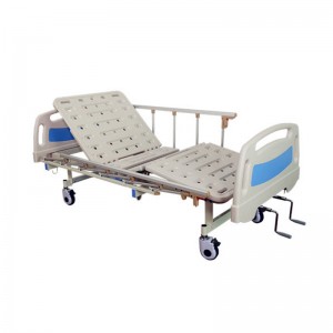 Double Cranks Fowler Bed 2-function Fixed Height PP Panels Aluminum or 4PCS Side Rail on Casters