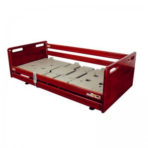 Nuring Bed with Extra Low Bed Frame with Full Size Aluminum Side Rail for Safety