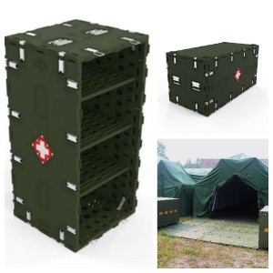 Multifunction LEGO-Style Military Supply Trunk/...