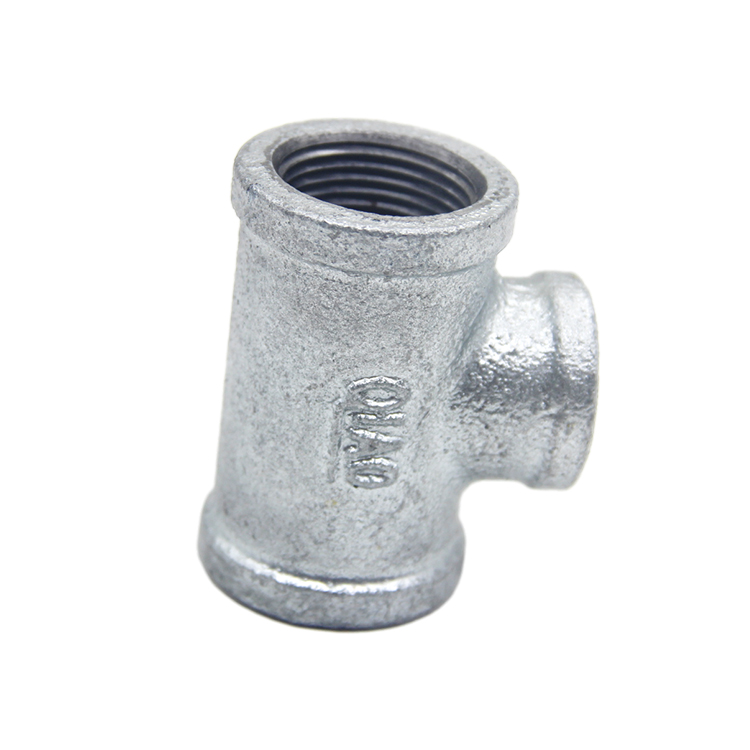Female Threads 90 Degree Tee Malleable Iron Pipe Fitting Factory Supply for Water Oil Gas Connection