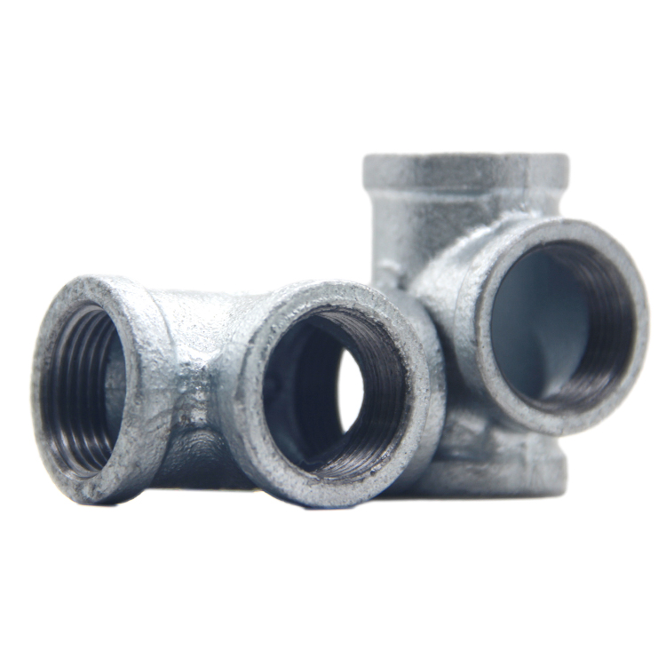 BS/NPT Threads Female Tee GI Pipe Fitting Banded Tee 90 Degree 3/4 Inch Used for Fire Fighting System
