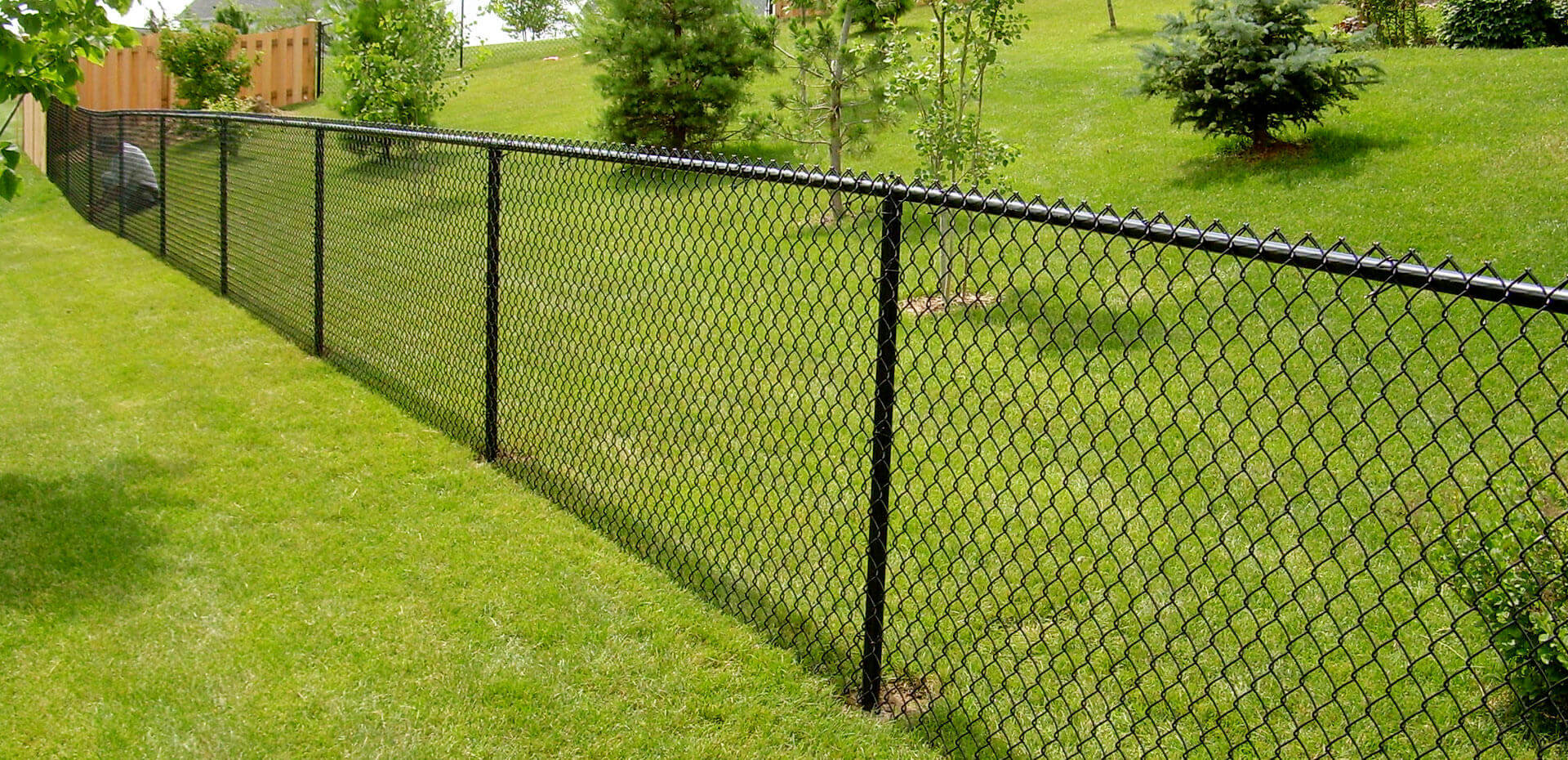 Plastic-coated steel wire fence