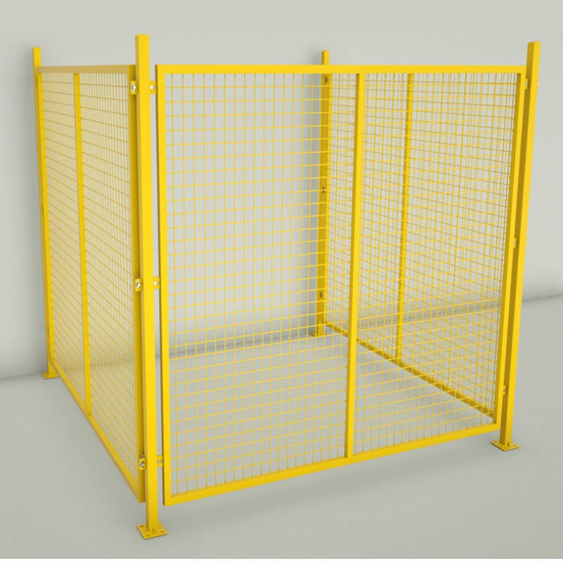 Quick-assembly workshop isolation and protection net fence protect workers from machine injuries