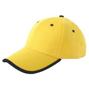 6602: heavy brushed cotton cap,bordered cap
