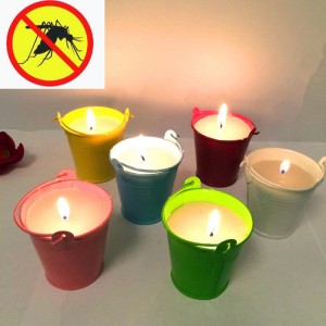 Citronella Candle-2 bucket shaped garden use colourful citronella scent mosquito candle for outdoor candles