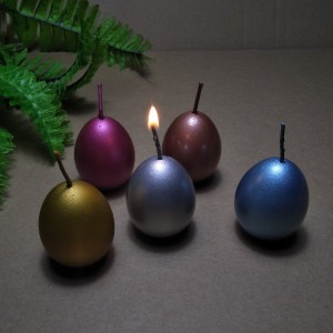 Supply colorful easter egg candle