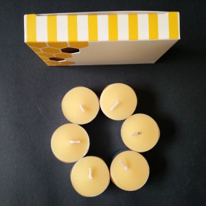 6hours burning beeswax tealight candle