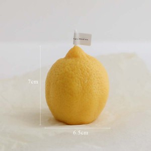 [Copy] Handmade fruit lemon shape scented candle for home decor gift set