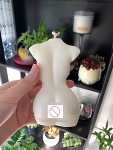 Naked torse women nude female body shape scented soy wax candle