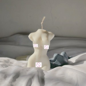 Naked torse women nude female body shape scented soy wax candle