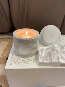 Scented Soy Candle with Musical Greek Goddess Statue Lids and Essential Oil Passive Diffuser candle gift set