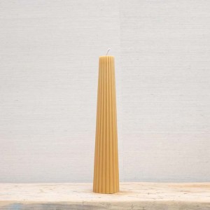 ribbed taper shaped candle for home party wedding decorative