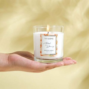 Home Decoration Customized Natural Flowers Scented Soy Wax Candles With box set
