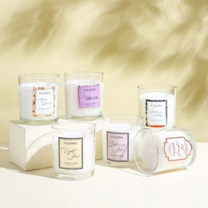 Home Decoration Customized Natural Flowers Scented Soy Wax Candles With box set