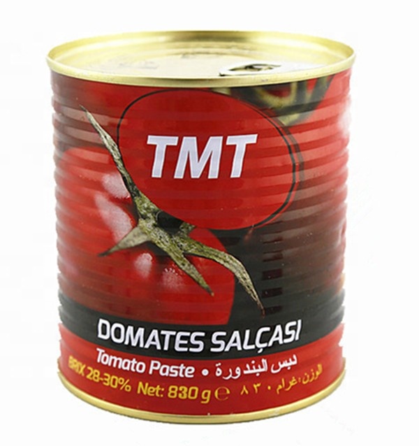 Nigeria market halal 28-30% 400g tomato paste canned drum tomato factory