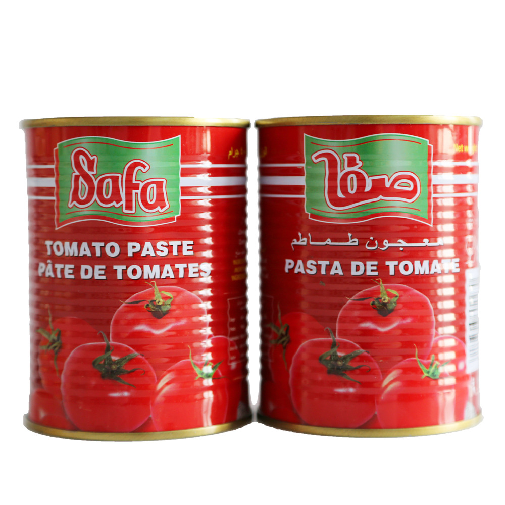 Good price halal flavouring seasoning 28-30% brix 70g.210g,400g 800g canned Tomato Past tomato