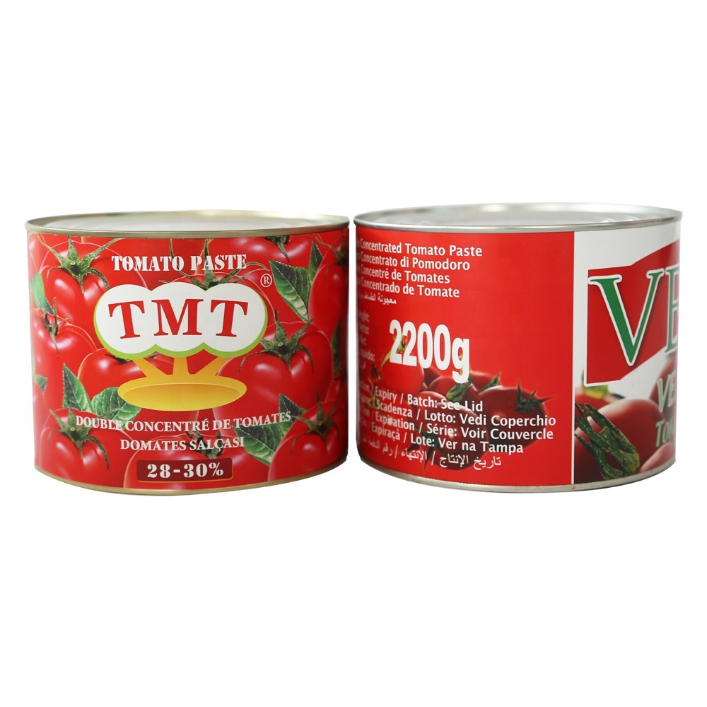 Factory Cost 28-30% Brix Tomato Paste 2200g HO With OEM Brand Canned Tomato