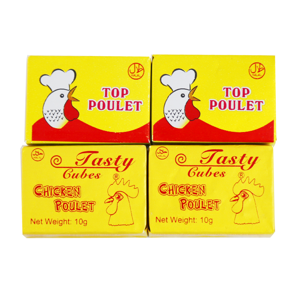Cheap China supplier wholesale 4g 10g dry chicken beef fish flavor bouillon seasoning cube for sale