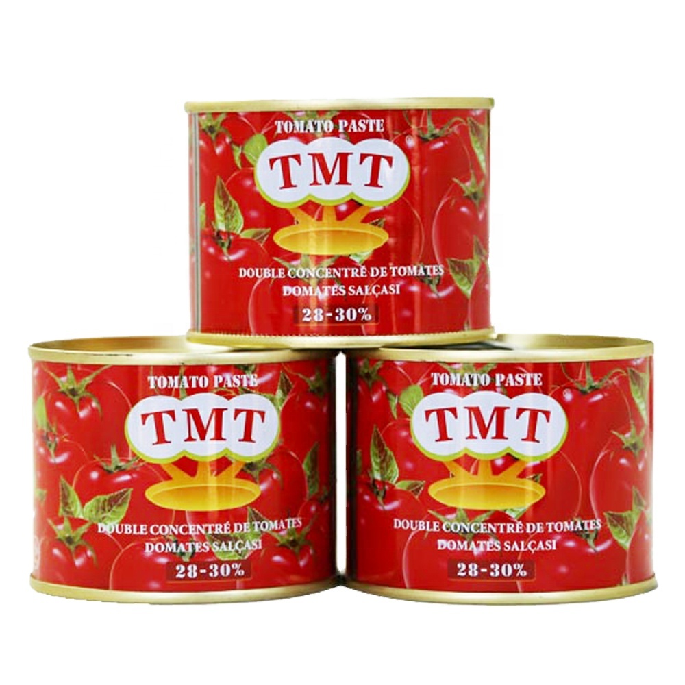 210g tin canned tomato paste cheap price 28-30% brix tomato paste factory