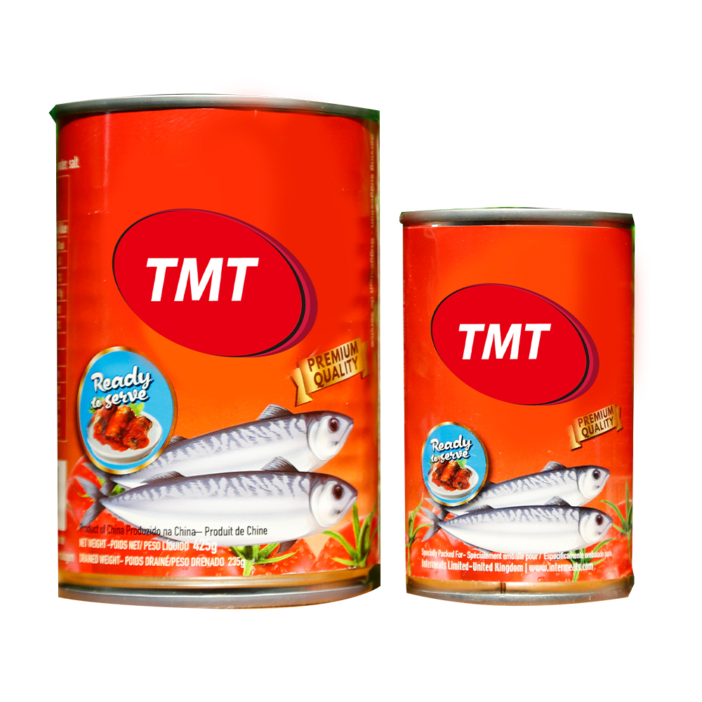 canned mackerel in tomato sauce 155g/455g super delicious free labal design