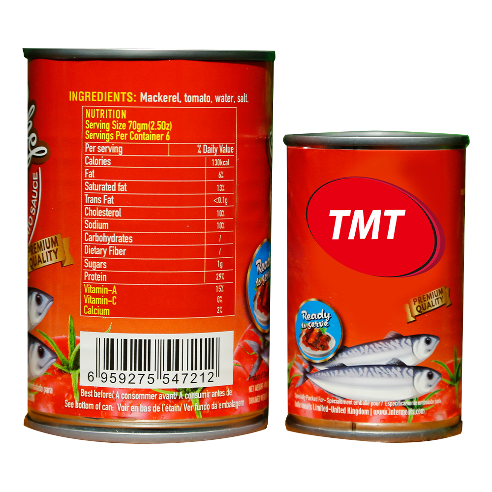 425g & 155g canned mackerel in tomato sauce