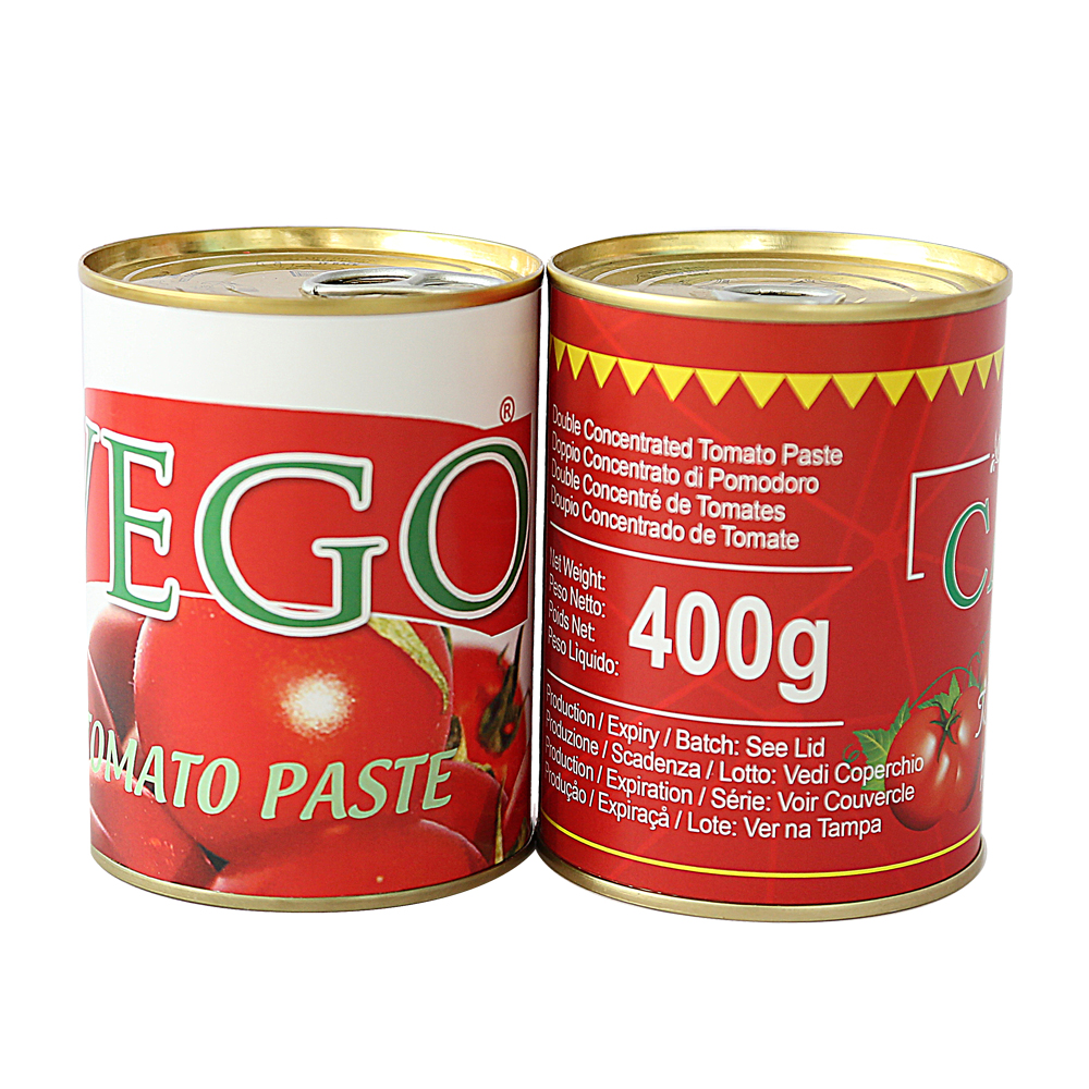 400g tin tomato paste to congo 28-30% Organic lithographed tin can tomate