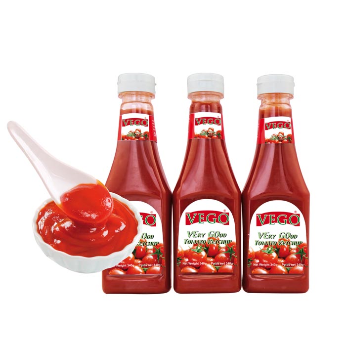 Fresh Tomato Ketchup 2022 New Tomato 340g*24bottle Concentrate Tomato Ketchup From Factory