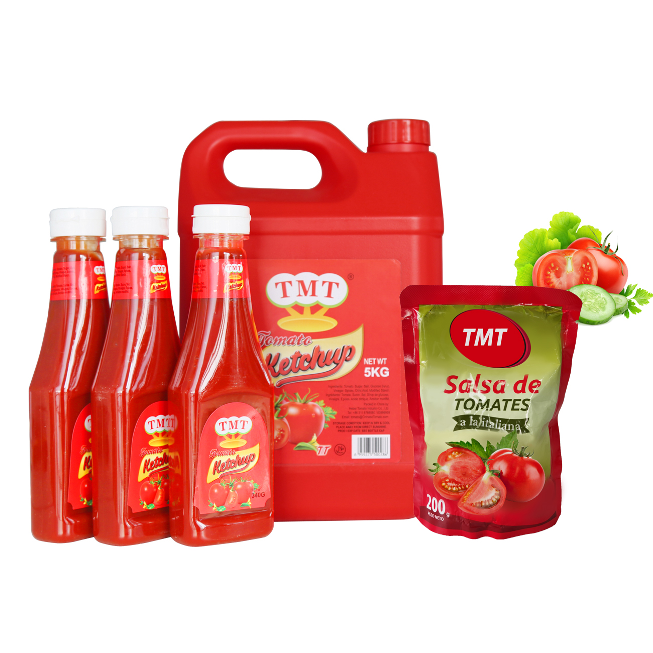 Delicious 340g Tomato Ketchup From Factory with Plastic Bottle