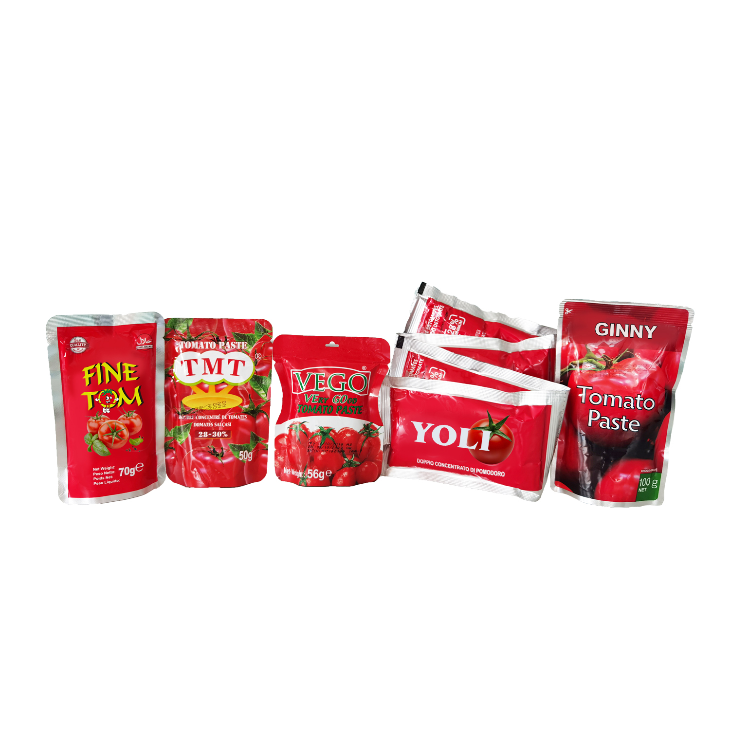 Brix: 28-30% different kinds of sachet tomato paste with High Quality and Low Price Packing with Colorful Sachet