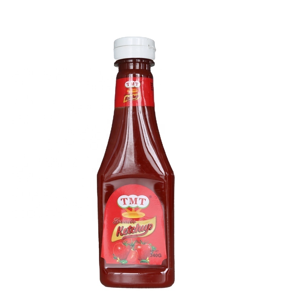 OEM brand Tomato sauce 340g bottle Tomato ketchup for french fries chips Hamburger From Factory