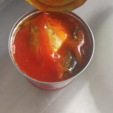 425g canned mackerel in tomato sauce from Moroco