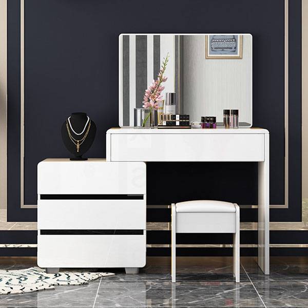 OEM Manufacturer Vanity Set With Flip Top Mirror - Simple and elegant design makeup table – Yifan