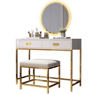 Vanity Set with Touch Screen Mirror