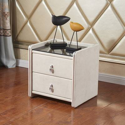 China wholesale Bedside Table - YF-H-214 Nightstands Locker Leather Bedside Table Bedside Table with Drawer Storage Cabinet – Yifan