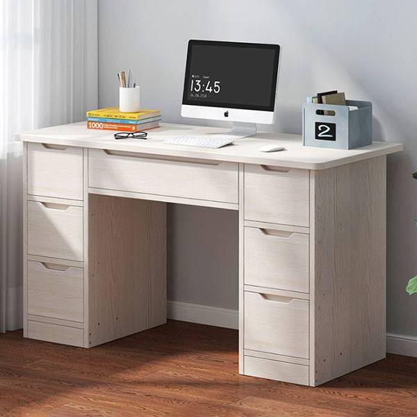 7 drawers writing computer desk for home office, for teens study room