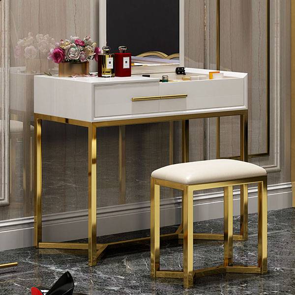 Best quality Dressing Table With Mirror And Stool - YF-T12 Drop-down tray opens to storage dresser – Yifan